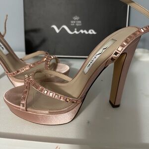Nina Women's Blush Pink Platform Heels